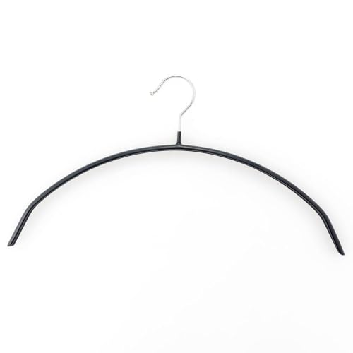 カインズ(CAINZ) 跡がつきにくくすべらないスチールハンガー ブラック 3本組 縦21.5cm 横42.5cm 特殊コーティング 衣類が滑りにくい 型崩れしにくい 衣類ハンガーのサムネイル
