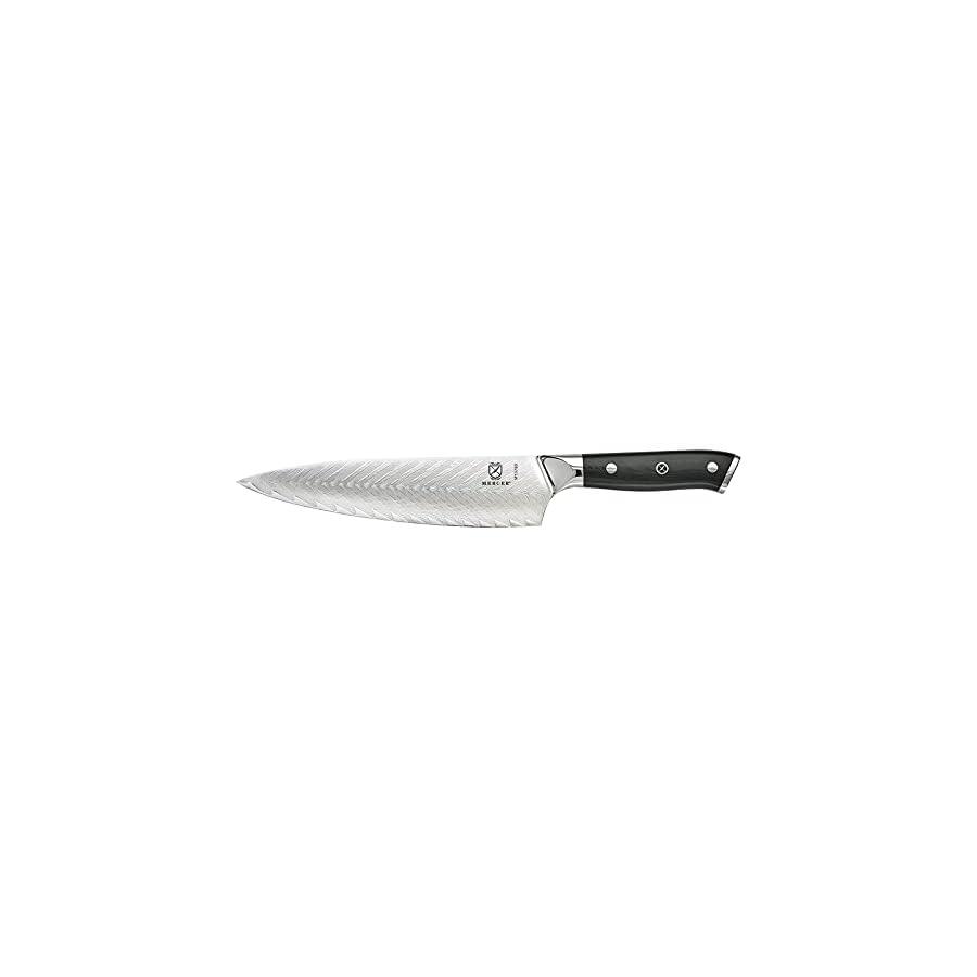 Mercer-Culinary-M13780-Premium-Grade-Super-Steel-8-Inch-Chefs-Knife-wLeaf-Pattern-Blade-G10-Handle Mercer Culinary M13780 Premium Grade Super Steel, 8-Inch Chef's Knife w/Leaf Pattern Blade, G10 Handle