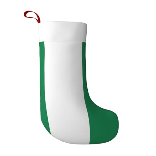 TTIGLHOH Chaussettes de Noël super douces avec motif drapeau du Nigéria - Chaussettes de Noël imprimées double face pour décoration de famille