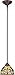 Quoizel TFKM1508VB Kami Tiffany Mini Pendant Lighting, 1-Light, 100 Watts, Vintage Bronze (9" H x 8" W)