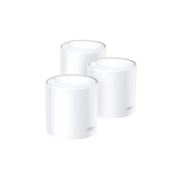 TP-Link Deco X60 (3-Pack) V3.20 - Sistema Wi-Fi 6 Mesh AI AX5400, cobertura Wi-Fi de 650 m2, 2 portas Gigabit, controlo parental, WPA3, compatível com roteadores de fibra
