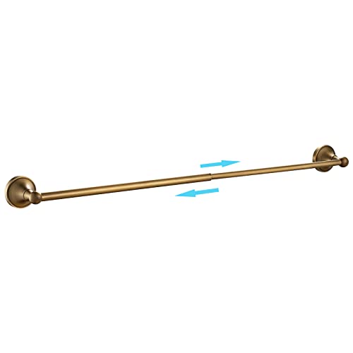 Leyden Antique Towel Bar,Adjustable Towel Holder Rod Brass Bathroom Accessories Expandable 15.2 To 27.8 Inch Vintage Wall Mount #TOP11