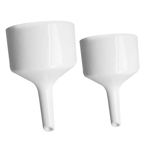 NUSITOU 2pcs Laboratory Filter Funnels Set, 100ml 60ml White Buchner Scientific Filling Funnels for Liquid Transfer and Filtration in Lab and Industrial Use