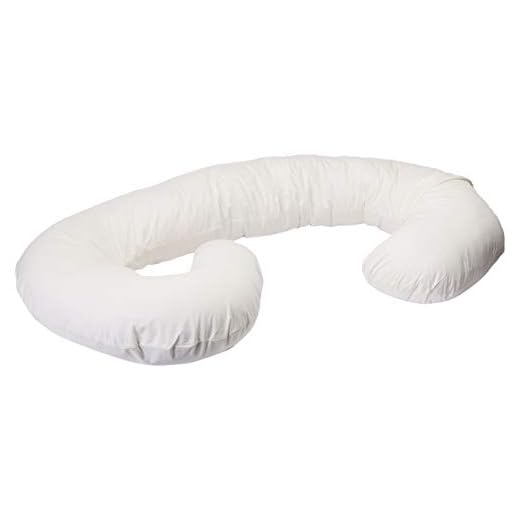 Leachco Snoogle Original Maternity/Pregnancy Total Body Pillow, Ivory