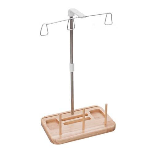 casstaly Soporte de madera para máquinas de coser domésticas, soporte de carrete para máquinas de bordar B