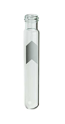 Kimble Chase 90K16100RW Borosilicate Glass Flat Bottom Culture Tube with Marking Area, 12 ml Capacity, 100 mm Length x 16 mm OD (Pack of 1000)
