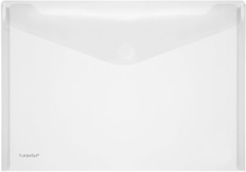 FolderSys 10 x documentenmap A4 dwars PP klittenbandsluiting helder kleurloos mat