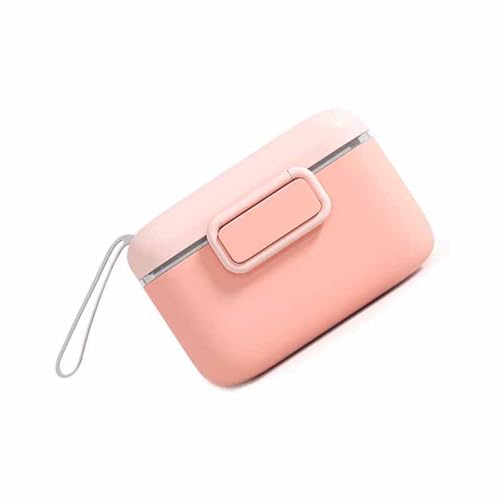 Dilwe Caja de Almacenamiento de Leche en Polvo para bebé, Contenedor Portátil en Capas sin BPA para Viaje, Adecuado para Bebés, PP de Calidad Alimentaria (PINK)