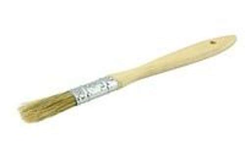 Image of Weiler 40065 1 /2 inch Width, 5 /16 inch Thickness, 1-3 /4 inch Bristle Length, White Bristle, Chip And Oil Brush With Wood Handle