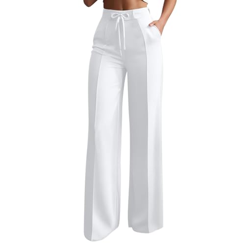 Ivory Wide-Leg Pants