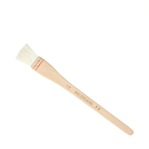 Optxzn 1Pc Flat Paddle Paint Brush with Long Handle 1-4 Inch Large Scale Artist Craft Brush for Oil and Acrylic Paints Art Supplies