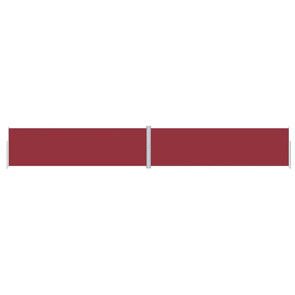 Auvent latéral rétractable rouge 180x1200 cm double pour jardin et terrasse