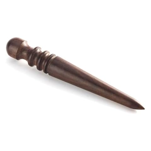 Aliotech Professional Round Head Leather Edge Burnish Kit Ebony Wood Leather Edge Burnisher Tool for Burnishing Leather Hand Making Projects by Alitech Cover