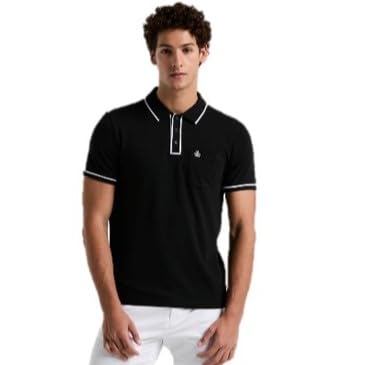 Original Penguin Uomo ERL Tncl PIQ, Nero, S