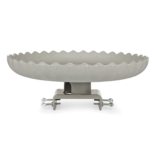 Farm Innovators Inc. FIHBC120 Farm Innovators 120 Watt Outdoor Molded Stone Scalloped Heated Birdbath W/Twist Deck Mount thumb #2