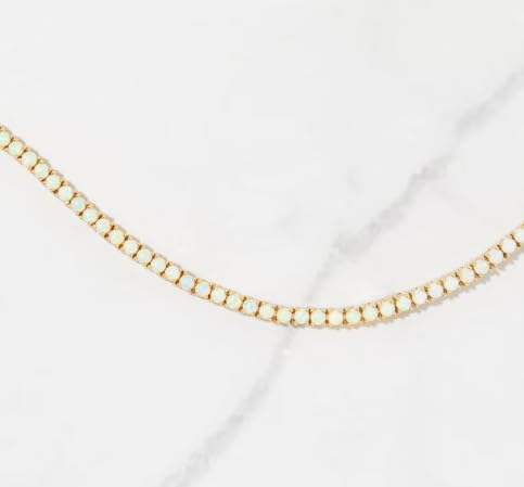 IVANKA 3mm Opal Tennis Bracelet, Fire Opal Bracelet, October Birthstone, Dainty Opal Bracelet, Opal Bracelet Bridal Bracelet For Women4