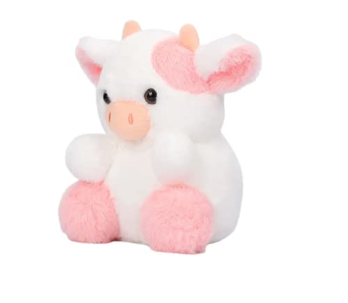 Tikwisdom Cow Stuffed Animal,Plush Cow Doll, Paw Paw Cow Plush Toy,Cartoon Cute Cow,Gift for Boys and Girls,20cm High (pink) - Image 2