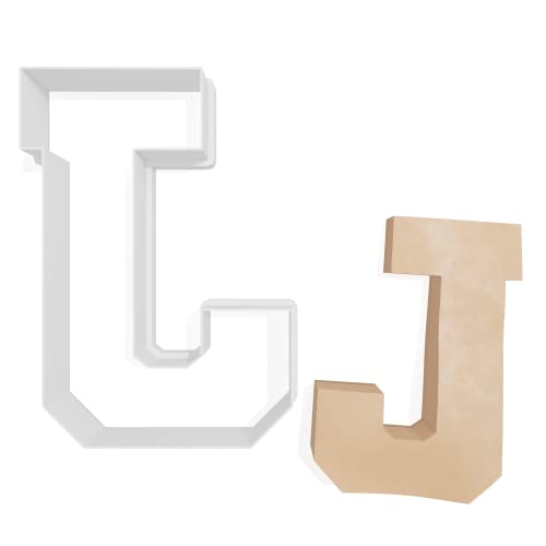 Varsity Letter J Cookie Cutter - 3 Sizes