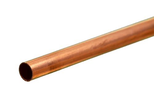 K&S 8116 Round Copper Tube, 1/4" Od X 0.014" Wall X 12" Long, 1 Piece, Made In The Usa #TOP1