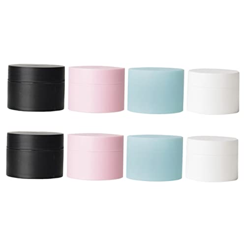 ERINGOGO 8Piezas Plástico Para Cosméticos Contenedores De Maquillaje De Crema y Loción De Frascos Reutilizables Colores Surtidos
