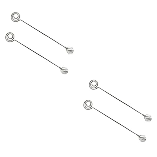 NAMOARLY 2sets Stainless Steel Stirring Rod Stick Hand Mixer Whisk Barbershop Tool 2pcs*2