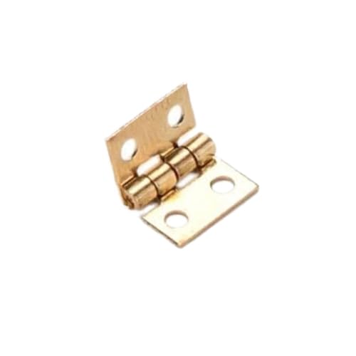 50pcs Mini Brass Hinge for Small Craft Door Box Accessories Gold 8 * 10mm Miniature Cabinet Furniture Fittings Home Hardware