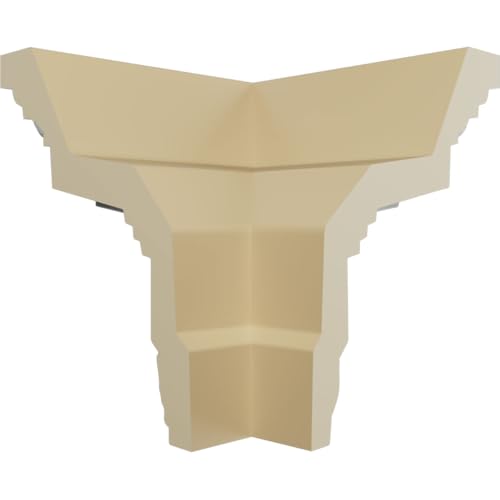 Image of Ekena Millwork MOC03X03AT Outside Corner Moulding (matches moulding MLD03X03X05AT), 3 5 /8 inchP x 3 7 /8 inchH, Primed