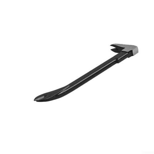 Barra de palanca de extracción de clavos de metal con zonas de golpe dobles y garras afiladas de precisión para remodelación del hogar, compatible con clavos integrados o sin cabeza (B)