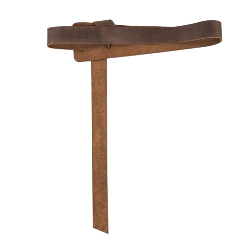 Heather's, Formal Belt for Women, No-Buckle Belt, Fashion Belly Accessory, Full Grain Leather, Handmade, Bourbon Brown4