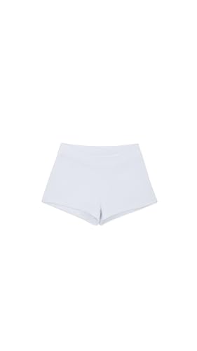 Capezio girls Boys Cut Low Rise Short, White, Medium (8-10)