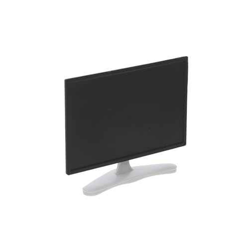 Frcolor ミニチュアテレビ模型 シミュレーション家電 ミニ装飾品 ブラック液晶ディスプレイ ドールハウス用遊具 想像力育成おもちゃ