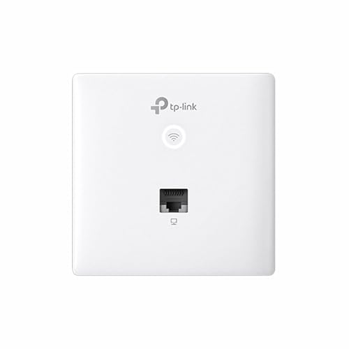 Image of EAP115-Wall N300 Wireless Wall-Plate Access Point, Single Band, PoE 802.3af, 300Mbps, Cloud Managed, White Compatible with TP-Link
