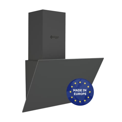 Wiggo Dunstabzugshaube 50cm kopffrei I Abluft Umluft Dunstabzug 300m³/h - LED Touch-Display 3...