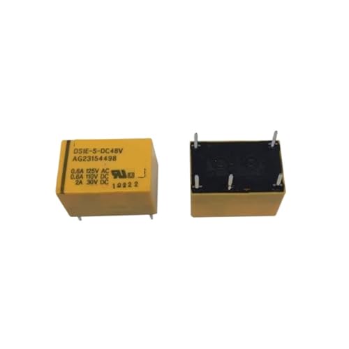 Relais DS1E-S-DC48V 5 pin pour circuit imprimé industriel et maintenance de précision - Lot de 5
