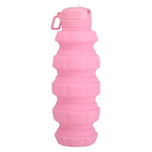 Botella plegable – Botellas de agua deportivas portátiles | 500 ml, taza ligera y reutilizable para deportes, fitness, gimnasio, ciclismo, senderismo, montañismo, camping, picnic