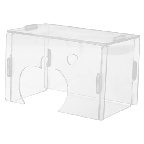 Abaodam Hamster Transparent Hideout House Durable Acrylic Habitat for Dwarf Hamsters Gerbils Small Pets Easy Clean Design Versatile Shelter Spacious Interior for Fun
