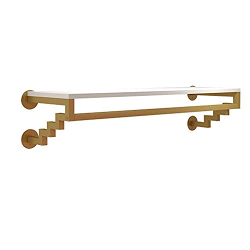 Perchero industrial montado en la pared moderno de metal para ropa, barra de ropa industrial con barra para colgar y 1 nivel (803024CM)