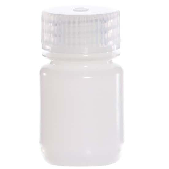 Cole-Parmer Essentials Economy Wide-Mouth Plastic Bottle, HDPE, 30mL (1oz); 12/PK