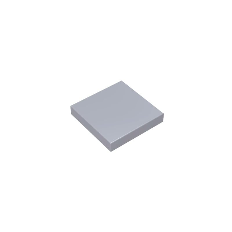 Gobricks 3068 Foundation Plate Tile 2x2 with Groove 50 Pieces GDS-561 Compatible with Lego Building Blocks Color:Flat Silver โ image 1