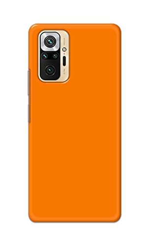 Image of Plain Orange Hard Back Case Cover for Redmi Note 10 Pro / 10 Pro Max Back Cover -(J5) VNS2229