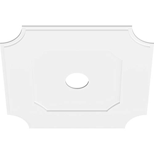 Image of Ekena Millwork CMP38LE-06000 Locke Architectural Grade PVC Contemporary Urethane Ceiling Medallions 38 inchOD x 6 inchID x 22 3 /4 inchC x 1 inchP