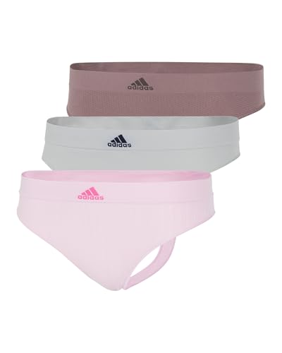 Image of adidas womens Seamless Thong Underwear 3-pack