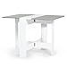 IDMarket - Table Console Pliable EDI 2-4 Personnes Blanche Plateau Effet béton