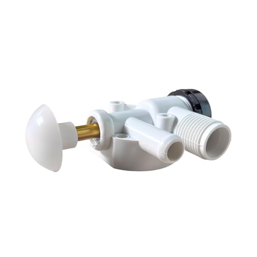 Image of 385314349 RV Water Valve Replacement Kit - Durable Anti-Leak Design for Camper, Trailer & Boat Pedal Flush Toilets, Freeze-Resistant Construction with 1 /2 inch NPT Connections