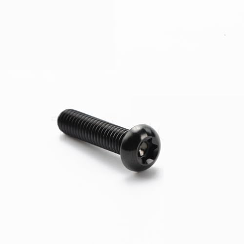 Cqinju-ボルト チタンボルト M6x10/15/20/25/30/35mm 半丸型六角レンチヘッドネジ オートバイ・自動車・航空模型改造用 10個 耐用年数が長く(Black,M6X30mm)