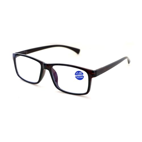 Image of myreen Blue cut Reading Glasses +1 +1.25 +1.5 +1.75 +2 +2.25 +2.5 +2.75 +3 Single Vision Full Frame Spectacles Glasses For Mobile Laptop Tablet Computer | V8622 (Near Vision, 1.5)