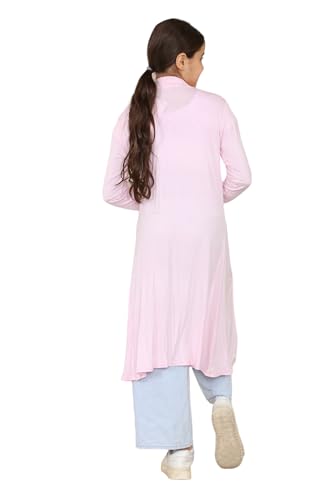 Image of Loxdonz Kids Long Open Front Cardigan Coverup Boyfriend Cardigan Sweater for Girl's Beach Cover ups Kimono Maxi Duster