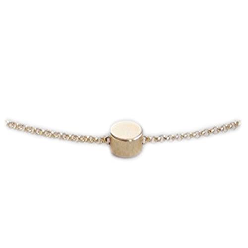 Gold Dot Necklace - Tiny - Floating - Circle - Simple - Pebble - Disc - Round - Small - Minimal