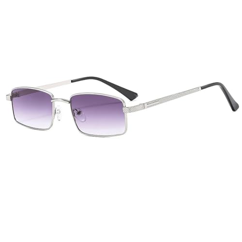 Lunettes de soleil UV400 unisexes avec verres teintés de forme petite style luxe
