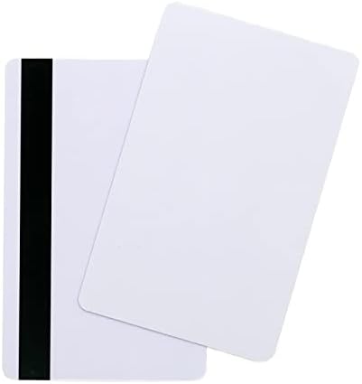 Gialer 10packs 5/16inch HiCo Magnetic Stripe Premium White PVC Cards - CR80 30Mil Blank PVC Plastic Credit/Gift/Photo ID Badge Card - Printable for Card ID Printers